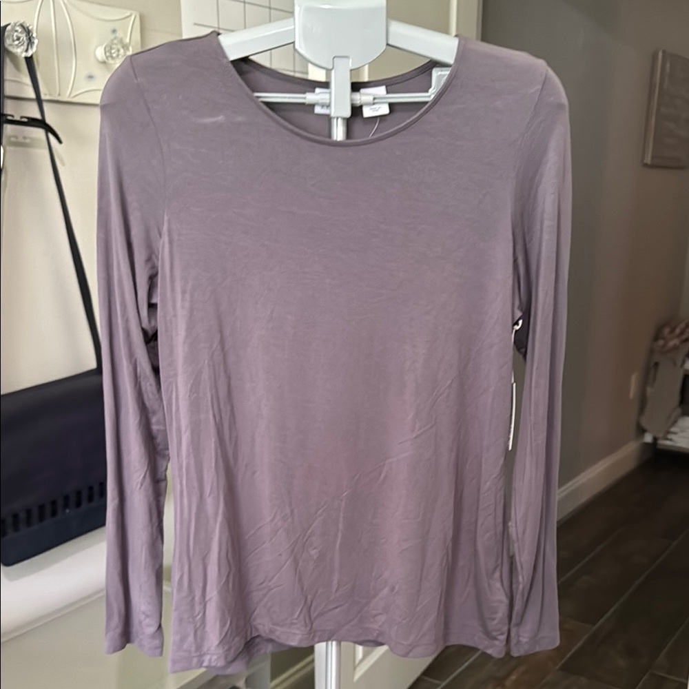 Kenar Purple Lavender Long Sleeve Tee Soft Lightweight Fabric